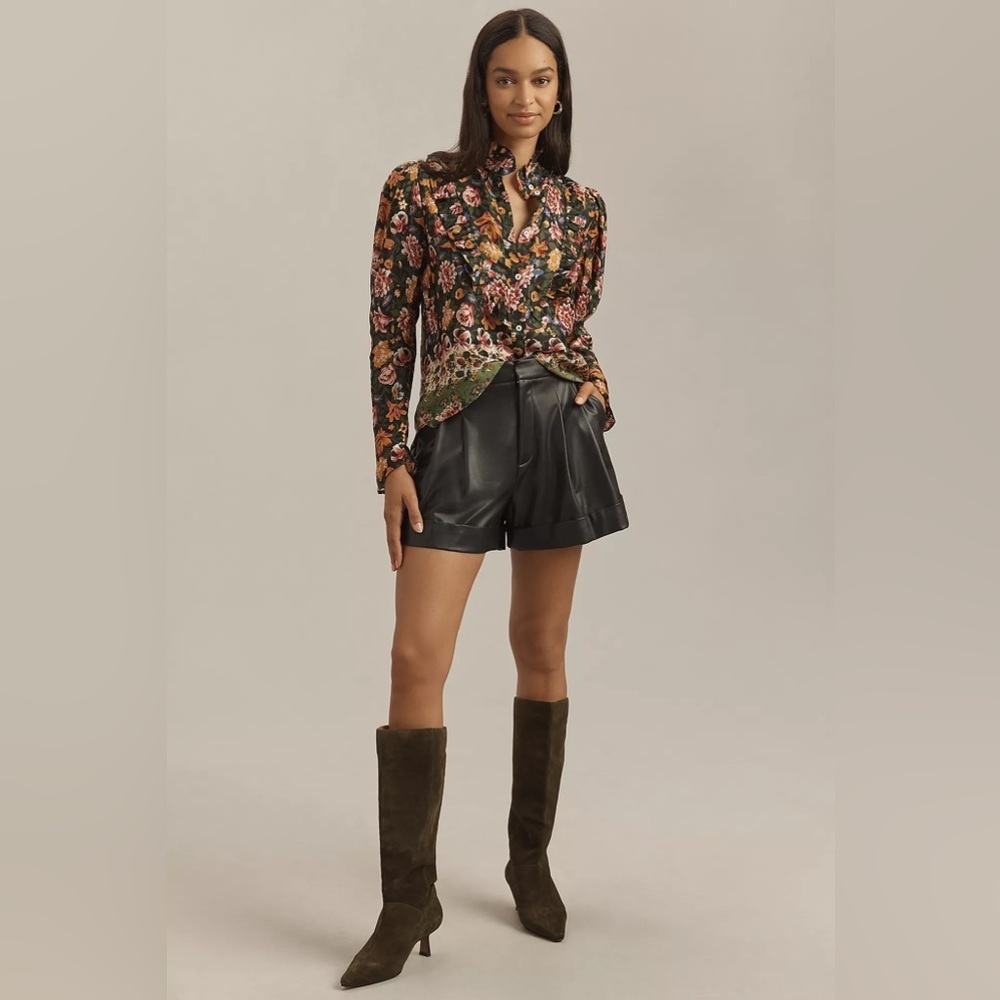 MILLIE Jolie Secret Garden Floral Ruffle Blouse M Tuckernuck Poetcore Academia - Picture 6 of 13